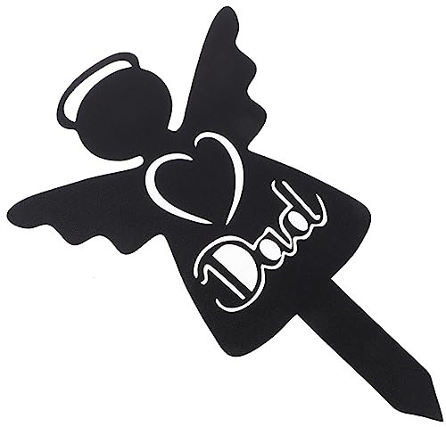 HOOTNEE Cemetery Memorial Angel Stake Decorativo Per Giardino Segnaposto Metallico Per Cimitero Stile Angelo Commemorativo Per Papà Facile Da Installare e Resistente Alle Intemperie