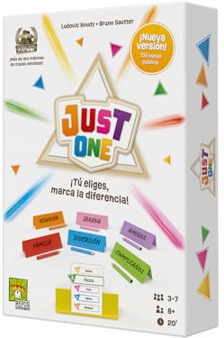 Asmodee Just One, Juego para Fiestas Cooperativo, Adivina en Grupo, A Partir de 8 Años, De 3 a 7 Jugadores, 20 Minutos por Partida, Español
