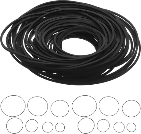 Toyvian 100 St Kassettband Gummiband Hållbara Reparationsremmar för Cd Dvd Ld Vcr Spelare Platta Remmar för Bandspelare och Upprepningsenheter Stabil Drivning och Bred Kompatibilitet