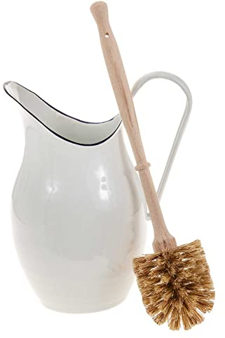 SIDCO Nostalgie WC Garnitur Bürstengarnitur Retro Kanne Shabby blau Clobürste dunkel