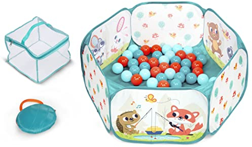 B. toys - Mini-Spielraum - Ball Grube - 42 Bunte Bälle - Zusammenklappbar und tragbar - Aktivspielset für Kleinkinder, Kinder - 1 Jahr +
