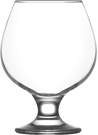 Forgast Modermo Bistro Copa de Coñac | Capacidad 390 ml | para cócteles con Alcohol | Copas de Brandy para Whyski | para hogar y restaurantes | Apto para lavavajillas | Transparente