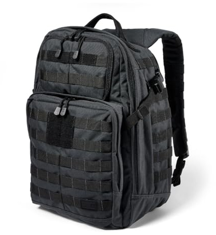 5.11 - Sac à Dos Militaire Tactique - Imperméable - Robuste - Fonctionnel -Trekking - Mission - 20 Compartiments - Emplacement pour Réservoir d'Hydratation - Modèle Rush 24 2.0 - Double Tap