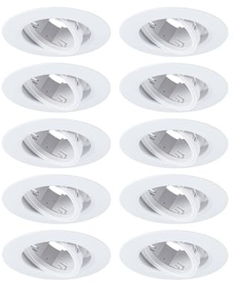 Paulmann 92115 Einbauleuchte 10er-Set schwenkbar rund 90mm 30° GU10 max. 10x10W 230V Weiß Einbaulampe