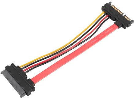 Sorandy SATA22P M and SAS29P F Male to Female Extension Cable Adapter for HDD Hard Drive with SAS Chip, 15Pin SATA7 Power Extension Cable, 15cm