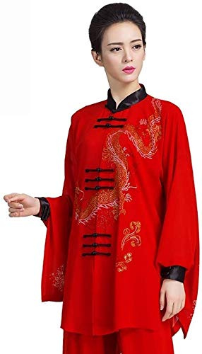TaiChi Uniform,Tai Chi Clothing, Women's Tai Chi Uniform Clothing, 3 Pieces Qi Gong Martial Arts Suits Breathable Wing Chun Shaolin Kung Fu Taekwondo Training Cloths Apparel(#6_M)