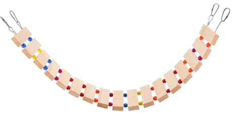 HEMOTON Escalera De Madera para Pollos Columpio Juego Natural Mediano Colorido para Gallineros Ejercicio y Entretenimiento para Aves Pequeñas