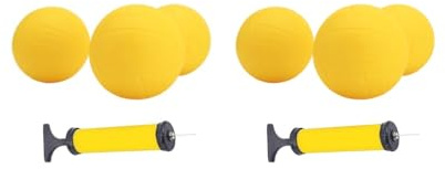 BHFZIAP 2 set Spike Replacement Balls Roundnet Game Balls for Backyard for Pool Lawn Beach 3.5 Inch 3pcs, Yellow, 3.5 inch 3 pcs