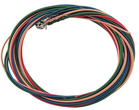 Cordes de guitare basse électrique en acier de haute qualité en alliage de durable lisse antirouille ensemble de 4 cordes pour débutants bleu rose rouge jaune vert 120 cm 47,2