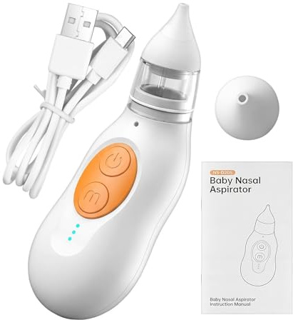 Arroopu Aspiratore Nasale per Bambini - Aspiratore Elettrico A Vuoto Per Naso | Succhiatore di Muco Portatile per Bambini,per Casa Viaggio Bagno e Uso Quotidiano