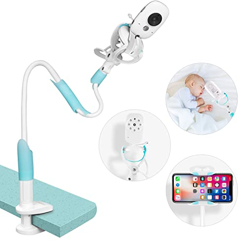 GHB Soporte para Cámara de Vigilabebé Soporte Universal con Palo Flexible para Fijar la Cámara de Bebe