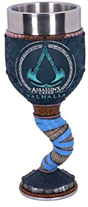 Nemesis Now Assassins Creed Valhalla Wikinger-Kelch, aus Kunstharz, mit Edelstahl, Mehrfarbig, 20,5 cm, B5336S0