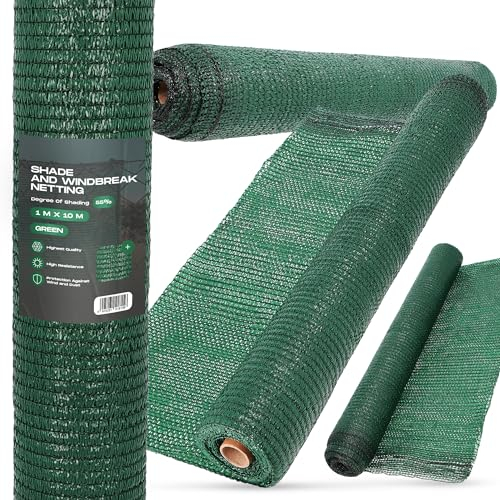 Instalguru Brise Vue Occultant 1m x 10m Filet d'Ombrage Jardin Balcon Rambardes Terrasse Paravent Clôture Rouleau Tissu Protection Rayons UV 55% Résistant Déchirures Vent Renforcé