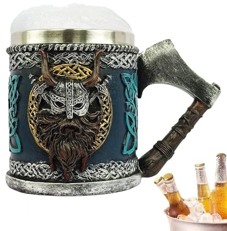 Jarra de cerveza retro de acero inoxidable, taza de té de acero inoxidable de 450 ml, taza de té de gran capacidad, taza de café de viaje para reuniones familiares, fiestas con amigos