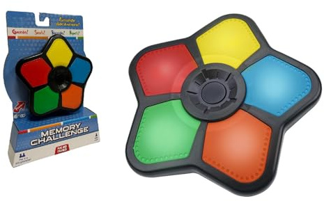giocoscuolaregalo - Gioco di Memoria Interattivo Portatile con Luci Suoni Gioco di Memoria Tascabile Memory Challenge di Abilità e Memoria Puzzle Game Elettronico di Concentrazione - Colore A