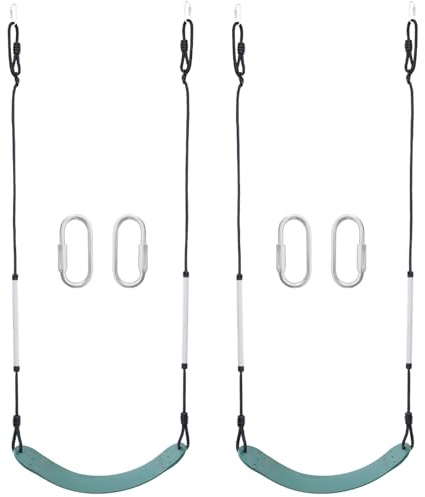 Hisecome 2 pcs Heavy Duty Swing Seat Support 330lb，Suitable for Backyard, Garden, Playground（Green）