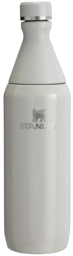 Stanley 1913 The All Day Slim Sports Water Bottle 0.6L - Cold for 6 Hours - Iced for 11 Hours - BPA-Free Recycled Stainless Steel Coffee Flask - Leakproof - Dishwasher Safe - Ash