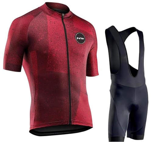 Hombres Jersey + Pantalones Cortos Mangas Cortas de Ciclismo Ropa Maillot Transpirable para Deportes al Aire Libre Ciclo Bicicleta