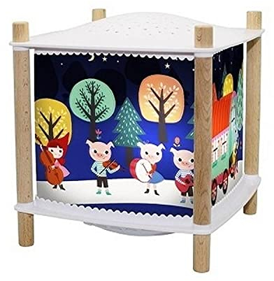 Trousselier - Rotkäppchen - Magische Laterne ReVOLUTION 2.0 - Nachtlicht mit Musik - Sternenprojektor - Musik & Geschichten für Kinder im Streaming - Schrei detektor - Akku - Geburtsgeschenk