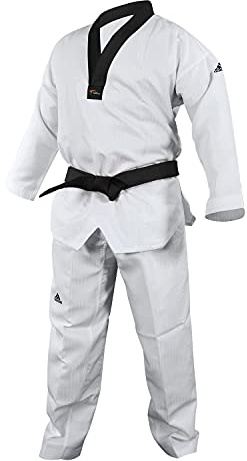 adidas Adi Start II Svart V-ringad Svart B lte Taekwondo Dobok Uniform, Vitt, 38