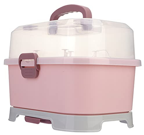 Toyvian Kitchen Cabinet Organizer 1Pc Portable Baby Bottle Drying Rack Storage Box Nursing Bottle Storage Box Organizer Case Portable Feeding Bottle Kitchen Cabinet for Home Travel Baby Bottles