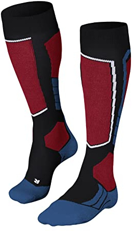 FALKE Herren Skisocken SK2 Intermediate M KH Wolle Funktionsmaterial warm dick 1 Paar, Schwarz (Black 3006), 42-43