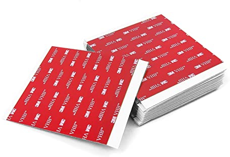 Dpm tapes VHB 3M doppelseitige Klebepads, extrastark, doppelseitig, selbstklebend, wasserfest, hohe Temperaturbeständigkeit, für Auto, Haus und Büro (50 mm x 50 mm) (10 Stück)