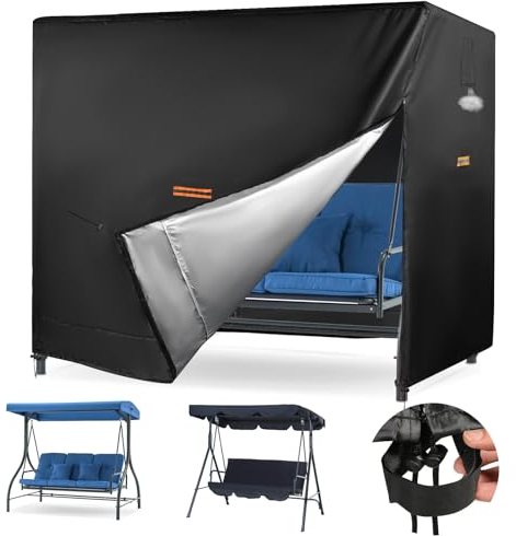 ZHOUMADE Hollywoodgunga skydd 3-sits, 420D Oxford vattentät vindtät UV-resistent (216 cm x 127 cm x 168 cm)