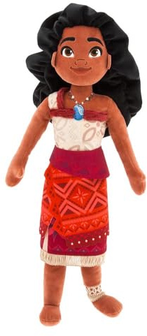 Disney Store Official Moana 2 Doll with Detailed Plush Sculpting with Embroidered Features & Tapa Print Dress - Disney Plush with Metallic Heart of Te Fiti Pendant, Inspired by Moana 2