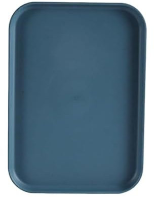 24CM X 17.3CM Dark Blue Plastic Serving Tray Rectangular Decorative Storage Organizer Tray For Hotel,Home,Restaurant Organizer