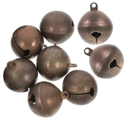 Toddmomy Petites Cloches en Cuivre Anneaux Suspendus Lot de 8 Vintage Breloques Décoratives Accessoire Pratique et Esthétique pour Colliers de Chien pour Animaux