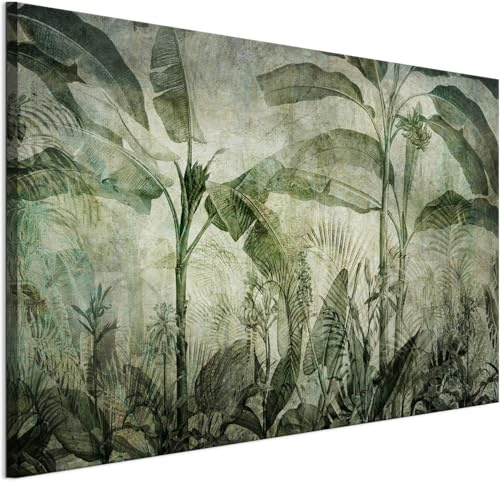 LUMASOUL Leinwand Bilder - Leinwandbild Natur Motiv - Wandbilder Holzrahmen und Webstuhl Wohnzimmer und Schlafzimmer - Bilder 120x80 cm