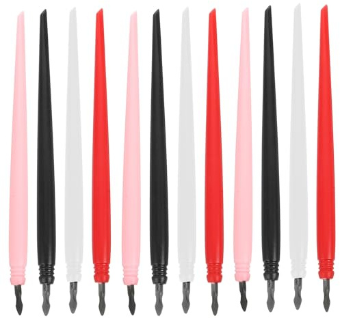 Baluue 12piezas Cepillo Raspador Rotuladores para Pintar Reusable Herramienta para Dibujar Rasguños Mapas y Papel Accesorios para Hacer Uno Mismo Actividades Creativas