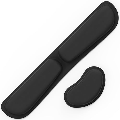 GIM Keyboard Wrist Rest Mouse Pad, Mouse Mat Keyboard Wrist Support Pad Set, Ergonomic Wrist Cushion Support with Memory Foam Wrist Support for Computer Laptop Working Gaming