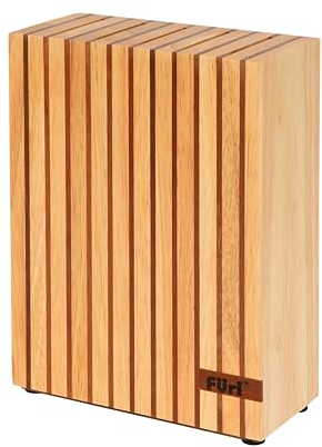 Furi Pro Wooden Knife Block, 5 Universal Knife Slots, organise Your Knives in The Positions That Suit You Best, Anti-Slip feet Providing a Safe and Secure Hold, Designed in Australia