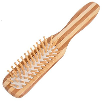 Wooden Air Cushioned Massage Hairbrush Snag Free Bamboo Hair Brush Anti Static Beauty SPA Comb for Women Men Hair Loss Curly Wavy Dry Long Thick and Damaged Hair