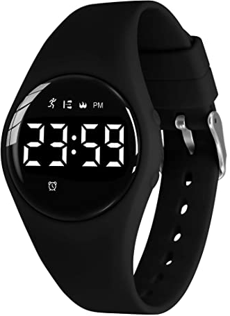 aswan watch Digitaluhr Kinder Mädchen Jungen mit Schrittzähler,Wecker,Stoppuhr, Licht,Datum-Sport Armbanduhr ohne App und Handy mit Silikonarmband