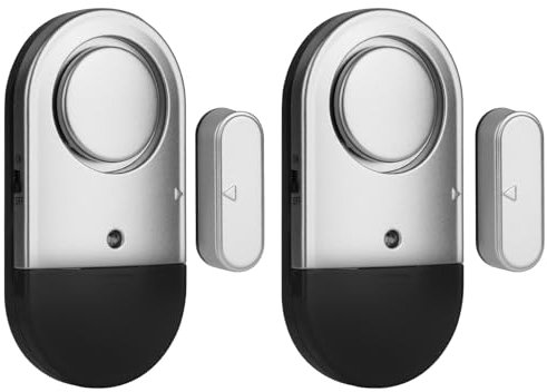 Adiwo Türalarm Fensteralarm, 2 Stück Fensteralarm Einbruchschutz Türalarmsensor, Sicherheit zu Hause gegen Diebstahl, für Ihr Zuhause, Kindersicherheit, Ladensicherheit Einbruchalarm Alarmsystem
