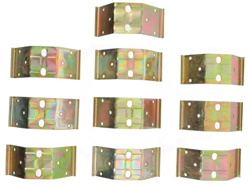 OUNONA 10pcs Heavy Duty Dual-Hole Corner Brackets for Furniture Galvanised Connecting Fittings for Stable Home Shelves and Tables Rust-Resistant Iron Corner Holders
