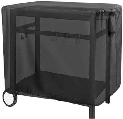 Duroecsain Copritavolo da giardino, protezione impermeabile per mobili esterni, copertura pieghevole per preparazione per campeggio, prato, festa, barbecue, terrazza, campeggio, picnic