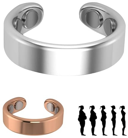 Generico Sömni Anello da donna con menopausa, anello sömni Afür Uomini e Donne Rilassamento, aiuto per il sonno, riduzione della stanchezza (argento)