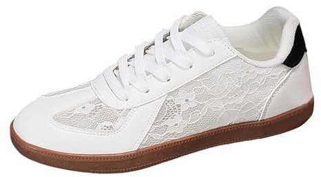Scarpe Tradizionali Donna Scarpe Sneakers Donna Classico Piatto Pizzo Quotidiano Infilare Traspirante Suola Stivaletti Calzature Sera