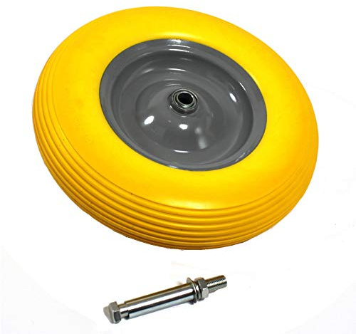Estexo Roue de brouette en caoutchouc plein PU 4.80/4.00-8 400 mm