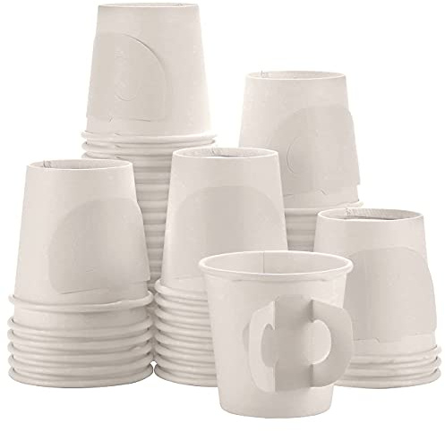 Taza de papel espresso con asa – 4 oz | Paquete de 50