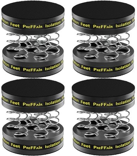 HiFi - Piedini isolanti per altoparlante, piedini per altoparlanti, piedini per dispositivi HiFi, ammortizzatori, sottobicchieri con gomma antiscivolo per amplificatori, subwoofer