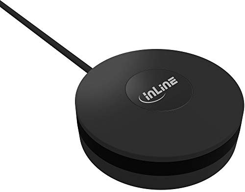 InLine WLAN IR Fernbedienung Smart Home Hub, Universal Infrarot Blaster 2,4GHz, App & Sprachsteuerung für TV, Klimaanlage, HiFi, kompatibel mit Alexa und Google Home, schwarz, 40163
