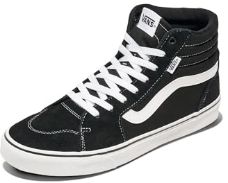 Vans Men's Sneaker, Suede Canvas Black White, 6 UK