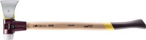 HALDER SIMPLEX-Spaltaxt, mit schlanker Form, mit Tempergussgehäuse und Hickorystiel, D=50 mm, 3008.750, Weiß