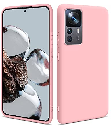 HS Products HSP Hülle für Xiaomi 12T 5G [Staubabweisend] Handyhülle | Premium TPU Silikon Case Schutzhülle | Kratzfest Stoßfest Fallschutz | Kameraschutz Displayschutz | Passgenau Dünn Matt | Rosa