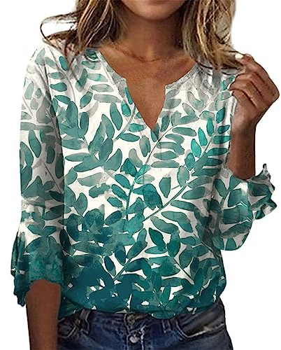 Body Tee Shirt Femme à Message Col V Blouse Fluide EVJF Blanche 100% Coton Lycée Chemisier Manche Courte Chemise Fleurs Top Sequin
